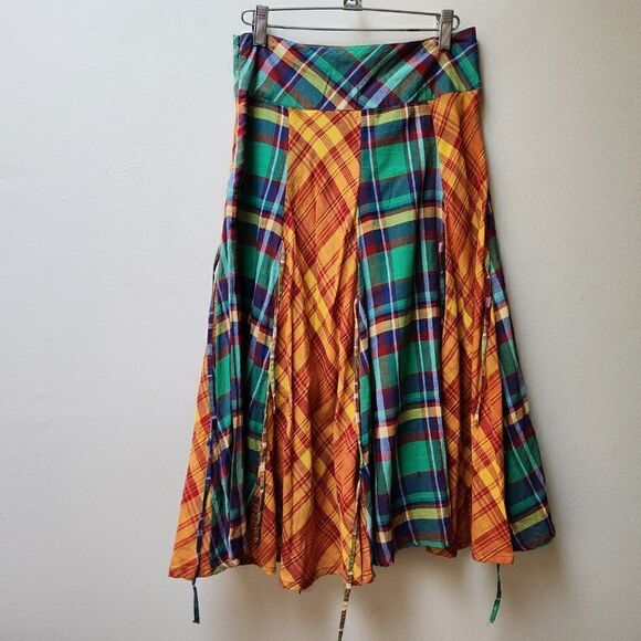 🛍bundle sale🛍H&M cotton plaid ribbon skirt size 2 - Picture 6 of 7